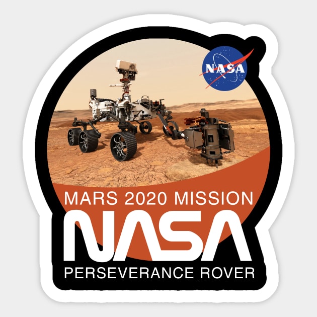 Mars Rover Perseverance T-Shirt Sticker by Bear Tees